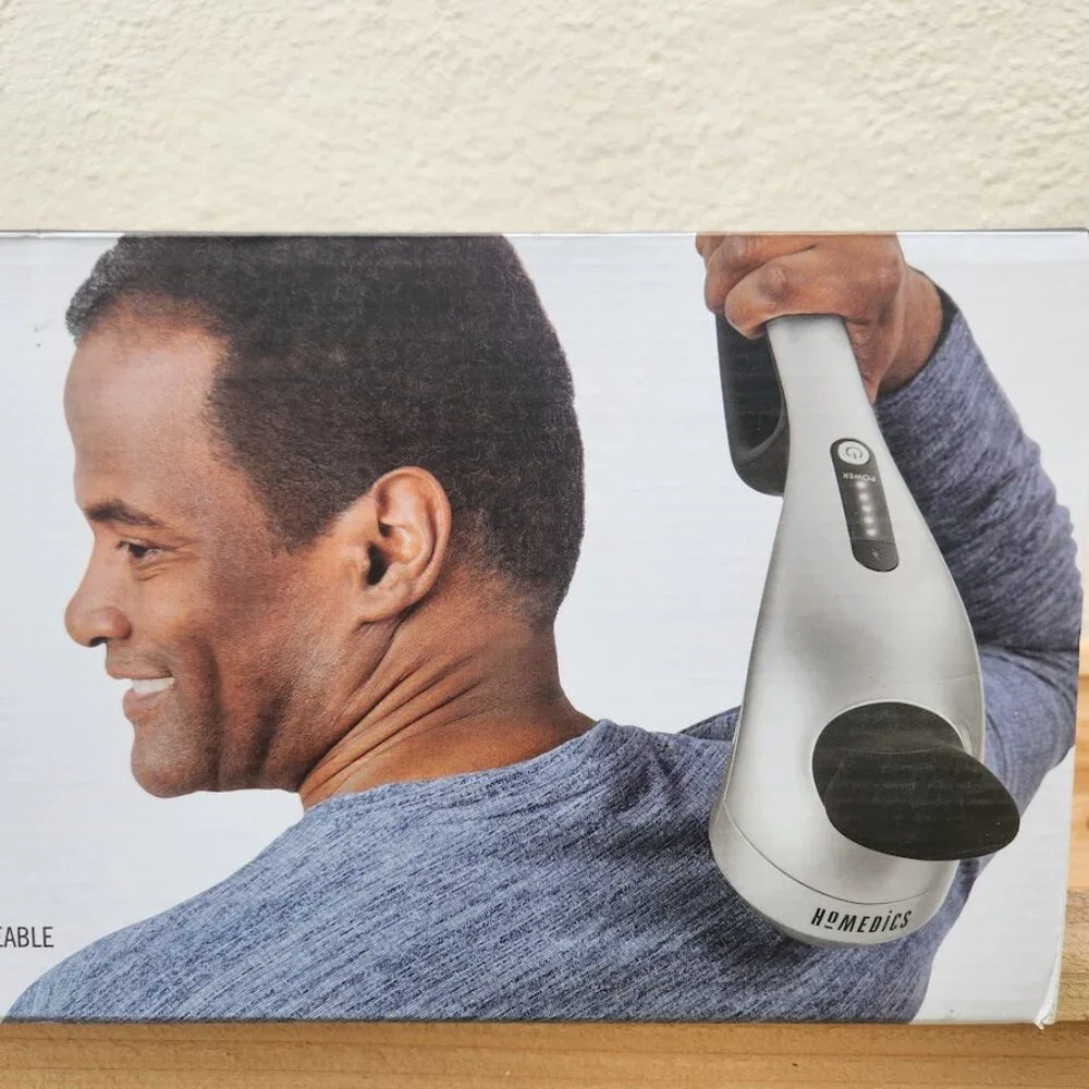 NEW Homedics Cordless Back Massager Neck Shoulders Percussion Massager with Rech